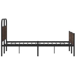 Cadre de lit sans matelas 135x190 cm chêne marron 