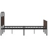 Cadre de lit sans matelas 135x190 cm chêne marron 