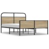 Cadre de lit sans matelas 135x190 cm chêne sonoma 
