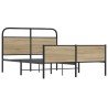 Cadre de lit sans matelas 135x190 cm chêne sonoma 