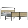Cadre de lit sans matelas 135x190 cm chêne sonoma 