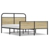 Cadre de lit sans matelas 135x190 cm chêne sonoma 