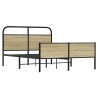 Cadre de lit sans matelas 135x190 cm chêne sonoma 