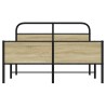 Cadre de lit sans matelas 135x190 cm chêne sonoma 