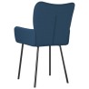 Chaises à manger lot de 2 bleu tissu 