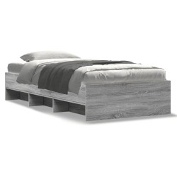 Cadre de lit sans matelas sonoma gris 75x190 cm 