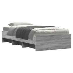 Cadre de lit sans matelas sonoma gris 75x190 cm 