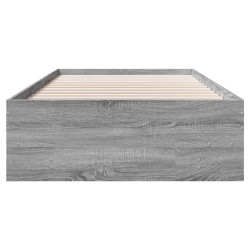 Cadre de lit sans matelas sonoma gris 75x190 cm 
