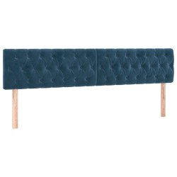 Tête de lit à LED Bleu foncé 200x7x78/88 cm Velours 