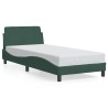 Cadre de lit sans matelas vert foncé 80x200 cm velours 