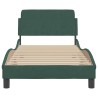 Cadre de lit sans matelas vert foncé 80x200 cm velours 