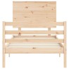 Cadre de lit sans matelas 90x200 cm bois massif 