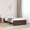 Cadre de lit sans matelas chêne marron 75x190cm bois ingénierie 