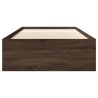 Cadre de lit sans matelas chêne marron 75x190cm bois ingénierie 