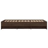 Cadre de lit sans matelas chêne marron 75x190cm bois ingénierie 