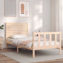 Cadre de lit sans matelas bois de pin massif 