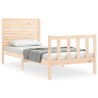Cadre de lit sans matelas bois de pin massif 