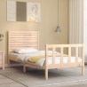 Cadre de lit sans matelas bois de pin massif 