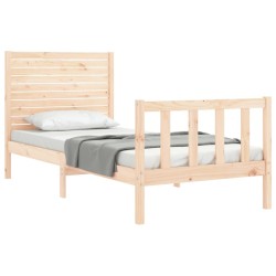 Cadre de lit sans matelas bois de pin massif 