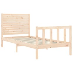Cadre de lit sans matelas bois de pin massif 