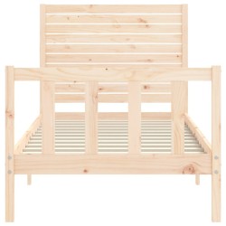 Cadre de lit sans matelas bois de pin massif 