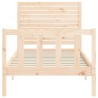 Cadre de lit sans matelas bois de pin massif 