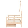 Cadre de lit pour enfant et tiroirs 80x160cm bois de pin massif 