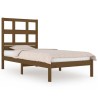 Cadre de lit sans matelas marron miel 100x200cm bois pin massif 