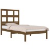 Cadre de lit sans matelas marron miel 100x200cm bois pin massif 
