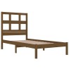 Cadre de lit sans matelas marron miel 100x200cm bois pin massif 