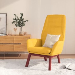 Chaise de relaxation Jaune moutarde Tissu 
