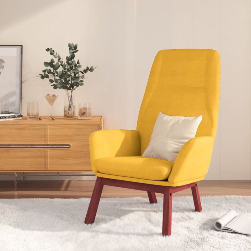 Chaise de relaxation Jaune moutarde Tissu Chaise de relaxation Jaune moutarde Tissu