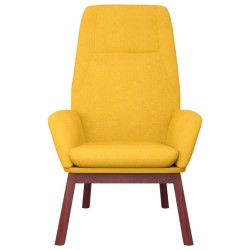 Chaise de relaxation Jaune moutarde Tissu 