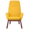 Chaise de relaxation Jaune moutarde Tissu 
