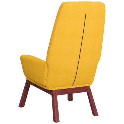 Chaise de relaxation Jaune moutarde Tissu 