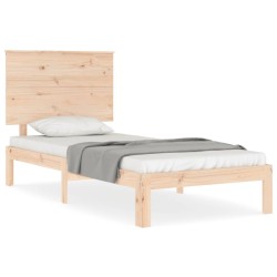 Cadre de lit sans matelas bois de pin massif 