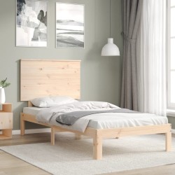 Cadre de lit sans matelas bois de pin massif 