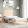 Cadre de lit sans matelas bois de pin massif 