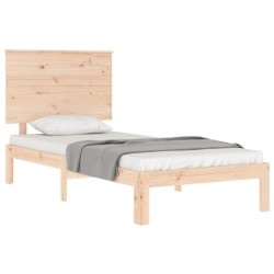Cadre de lit sans matelas bois de pin massif 
