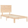 Cadre de lit sans matelas bois de pin massif 