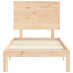 Cadre de lit sans matelas bois de pin massif 