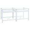 Double socle pour machine à laver étagères coulissantes blanc 