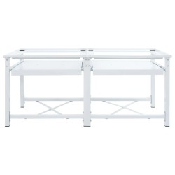 Double socle pour machine à laver étagères coulissantes blanc 