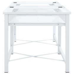 Double socle pour machine à laver étagères coulissantes blanc 