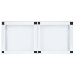 Double socle pour machine à laver étagères coulissantes blanc 