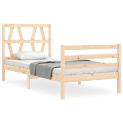 Cadre de lit sans matelas 100x200 cm bois massif 