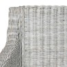 Chaise à manger avec coussin Gris Rotin naturel 