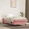 Matelas à ressorts ensachés pour enfants rose 80x160 cm velours 