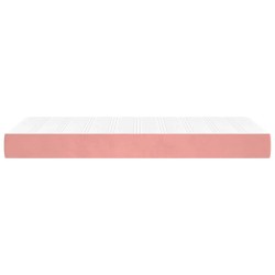 Matelas à ressorts ensachés pour enfants rose 80x160 cm velours 