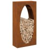 Étagère à bois 50x23x100 cm acier résistant aux intempéries 